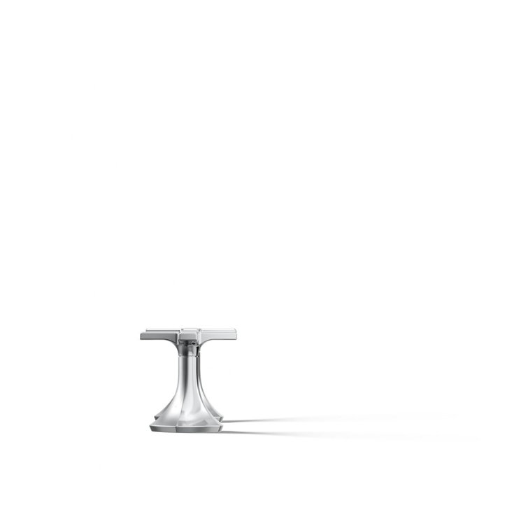 Elegant Occasion Cross Bathroom Faucet Handles in Polished Chrome
