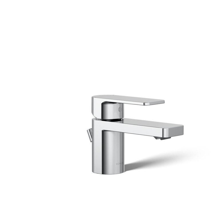 Parallel Polished Chrome Single Hole Bathroom Faucet