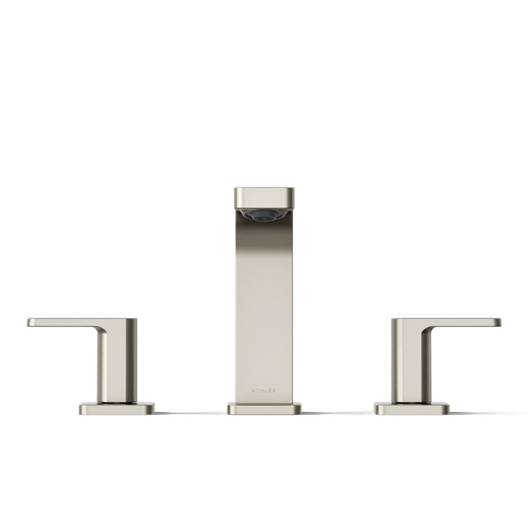Parallel Chic 24" Vibrant Brushed Nickel Widespread Bathroom Faucet