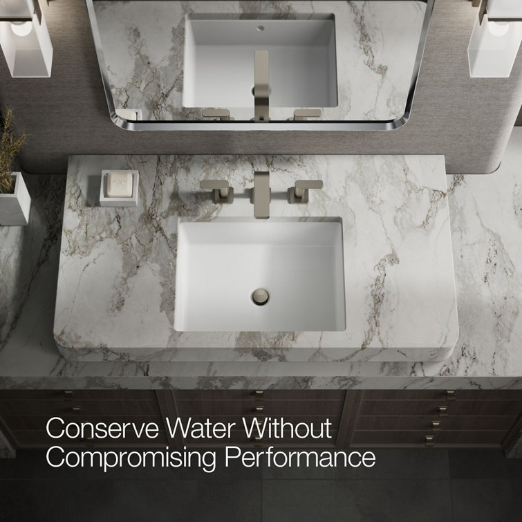 Parallel Chic 24" Vibrant Brushed Nickel Widespread Bathroom Faucet