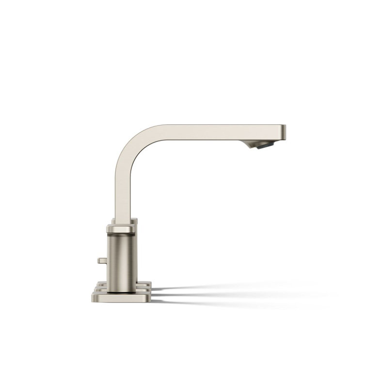 Parallel Chic 24" Vibrant Brushed Nickel Widespread Bathroom Faucet