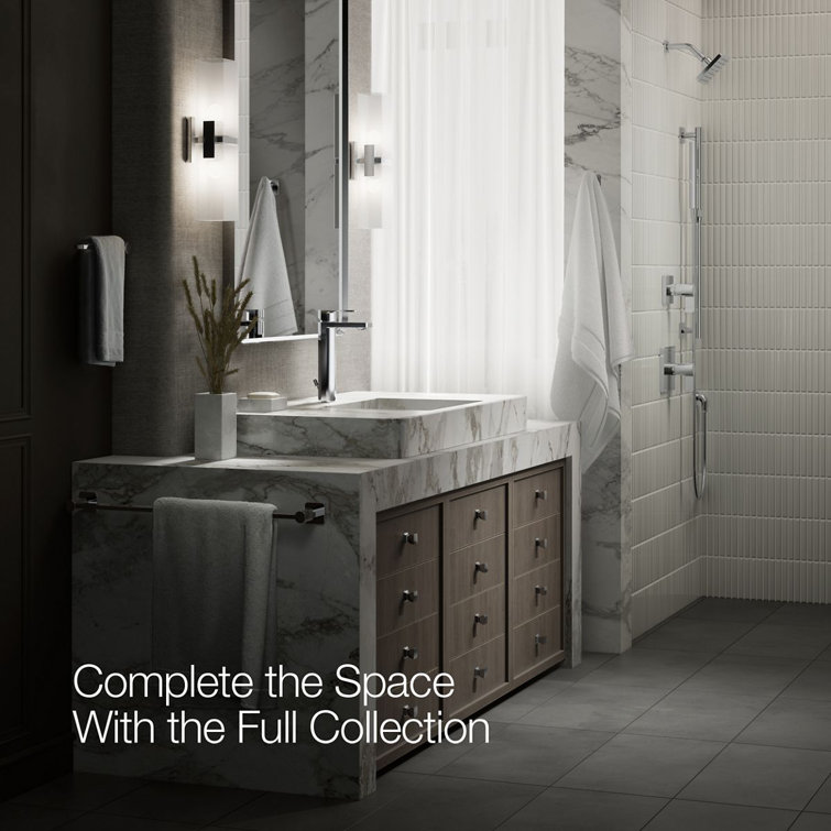 Parallel™ Polished Chrome Tall Single-Handle Bathroom Faucet with Drain