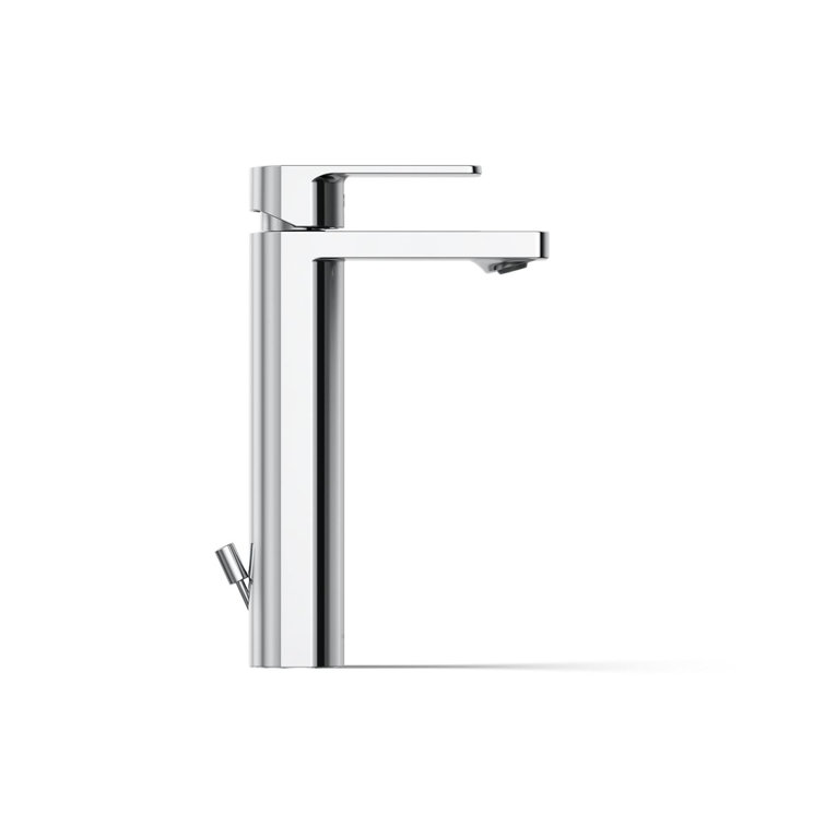 Parallel™ Polished Chrome Tall Single-Handle Bathroom Faucet with Drain
