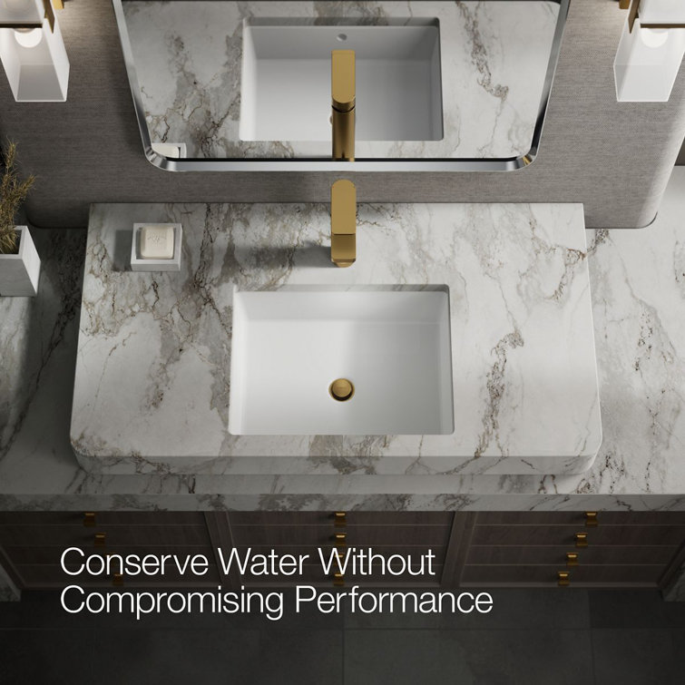 Vibrant Brushed Moderne Brass Tall Single-Handle Bathroom Faucet