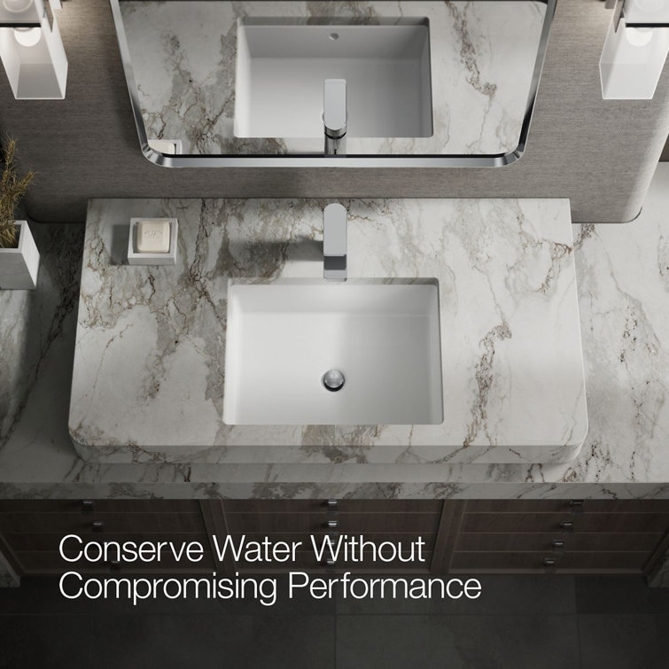 Parallel Polished Chrome Single-Handle Low-Arc Bathroom Faucet