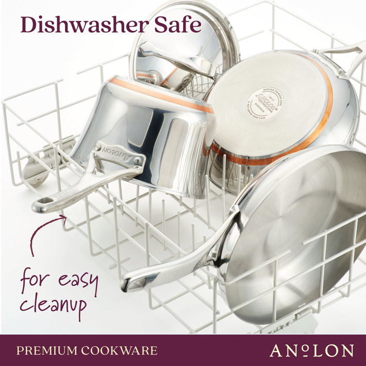 Anolon Nouvelle Copper Stainless Steel 10-Piece Cookware Set