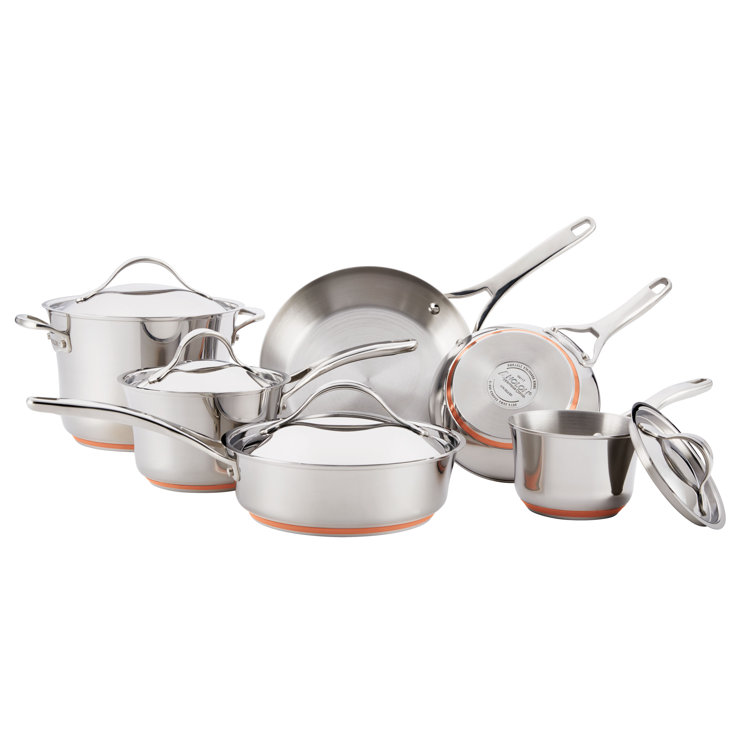 Anolon Nouvelle Copper Stainless Steel 10-Piece Cookware Set