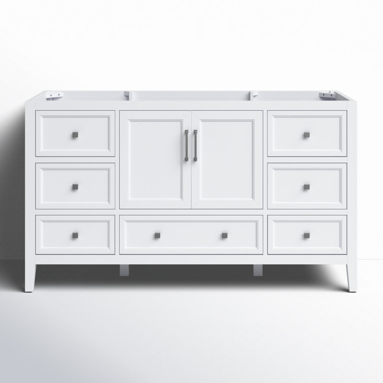 Everette 60'' White Single Freestanding Bathroom Vanity