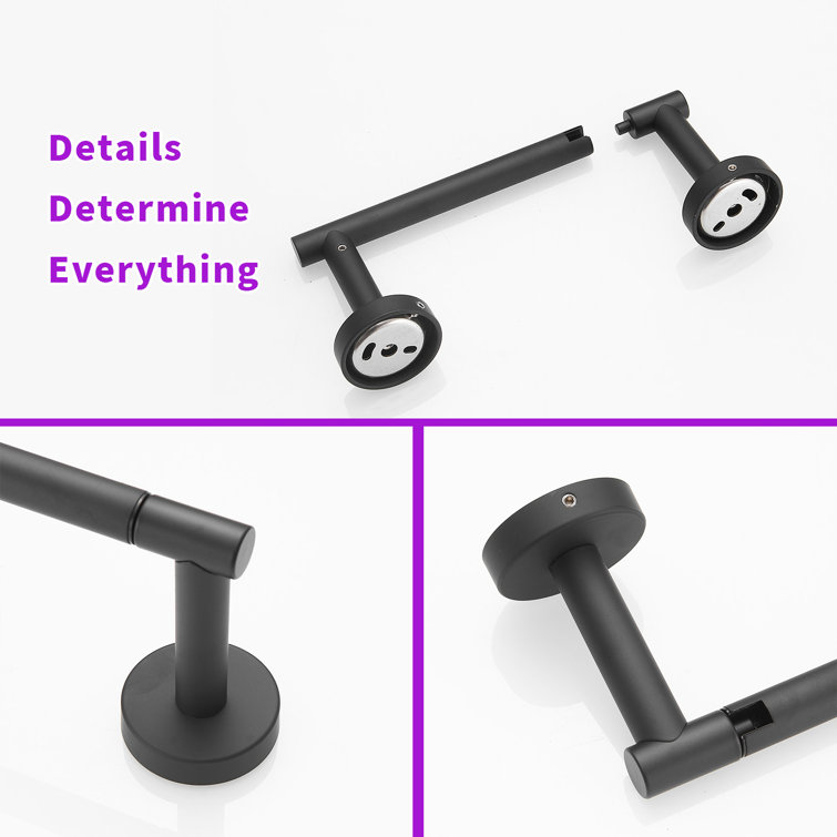 Matte Black Stainless Steel Wall Mounted Toilet Paper Holder