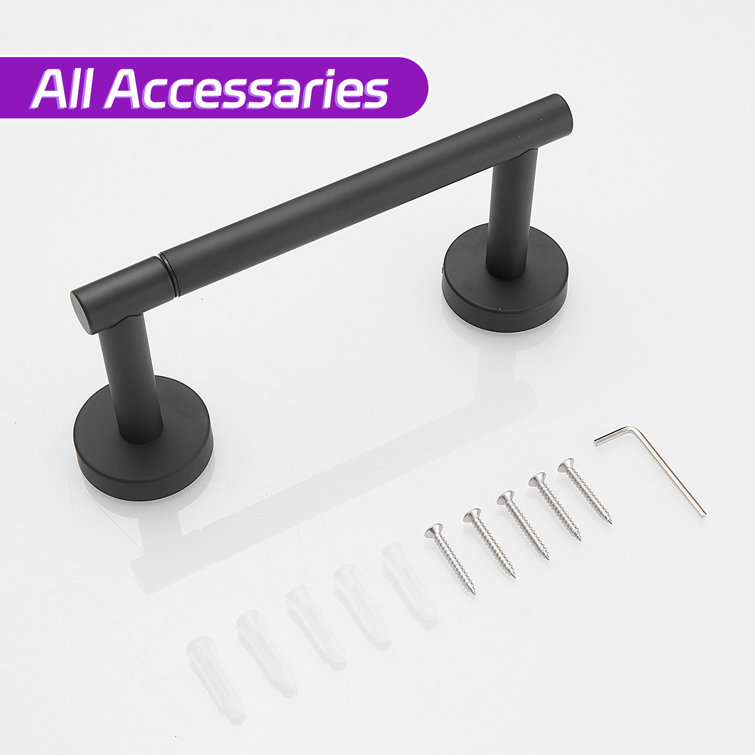 Matte Black Stainless Steel Wall Mounted Toilet Paper Holder