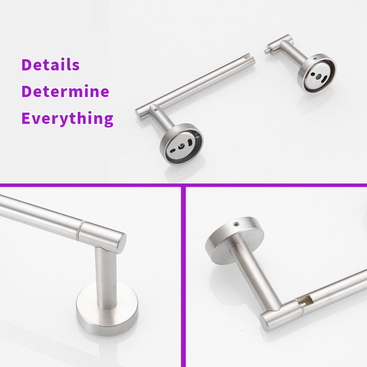 Brushed Nickel Wall Mounted Pivoting Toilet Paper Holder
