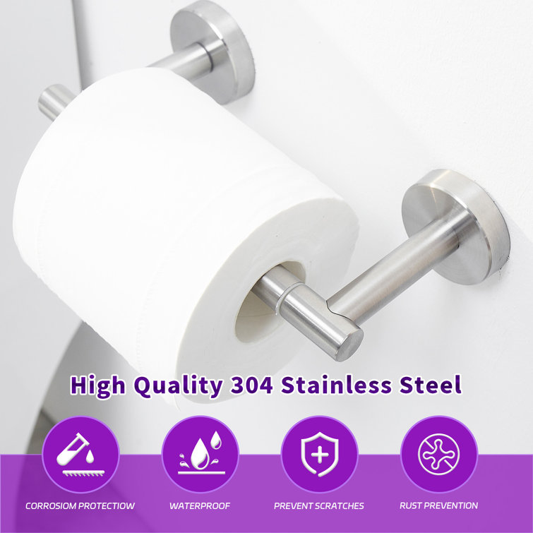 Brushed Nickel Wall Mounted Pivoting Toilet Paper Holder