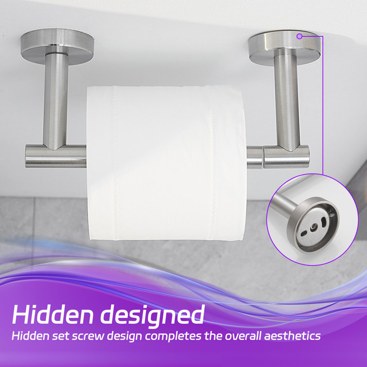 Brushed Nickel Wall Mounted Pivoting Toilet Paper Holder