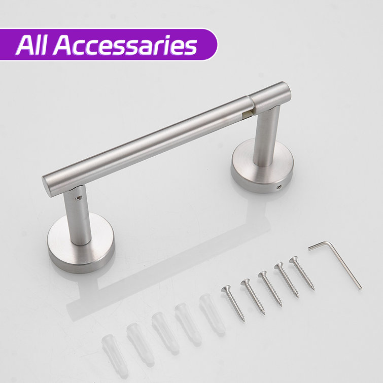 Brushed Nickel Wall Mounted Pivoting Toilet Paper Holder