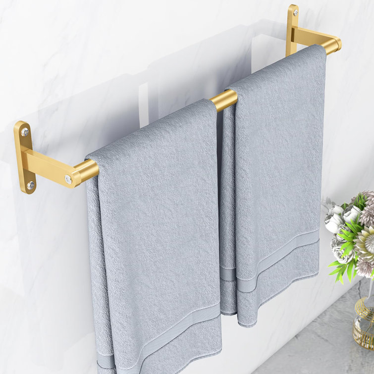 Gold Stainless Steel 24 Inch Single Bathroom Towel Bar