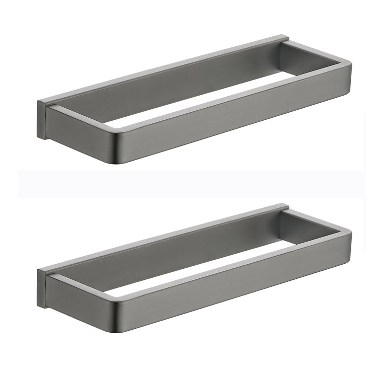 Matte Black Stainless Steel Wall Mounted Towel Holder Set
