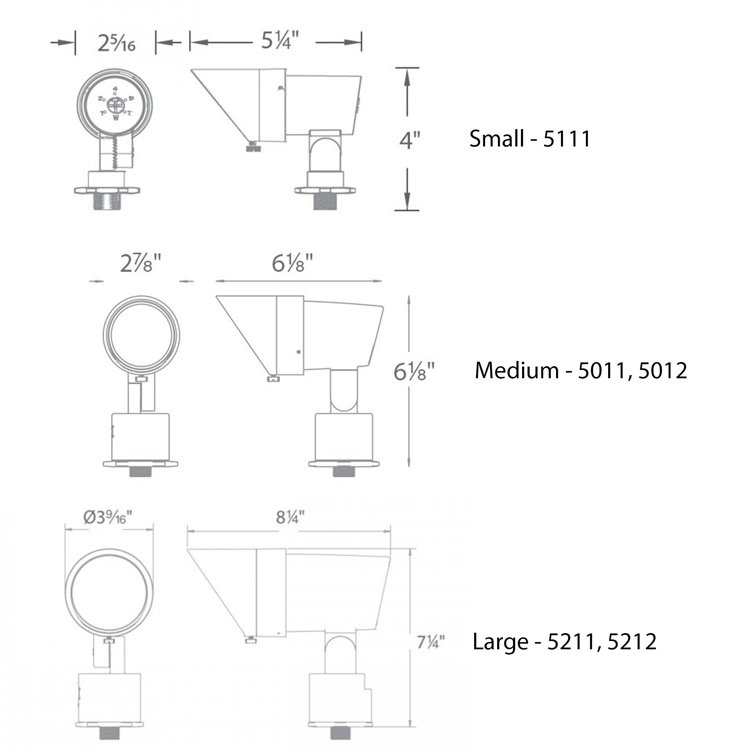 Bronze Adjustable Beam LED Outdoor Spotlight