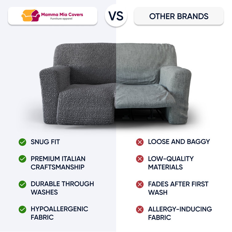 Burgundy Polyester Blend Stretch Loveseat Sofa Cover