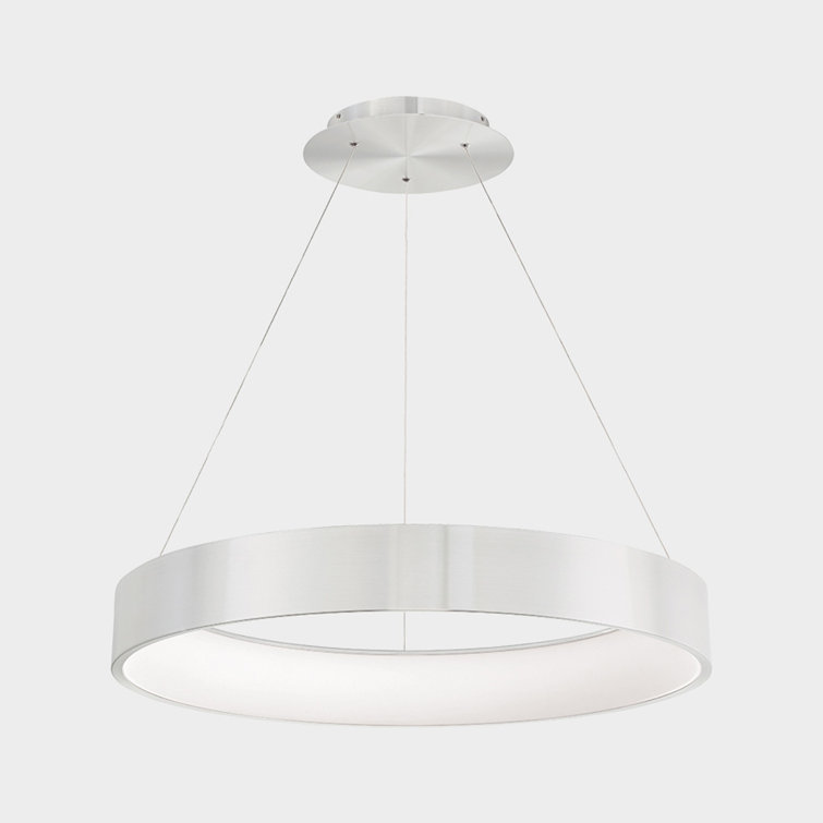 Corso 32" Brushed Aluminum LED Drum Pendant Light