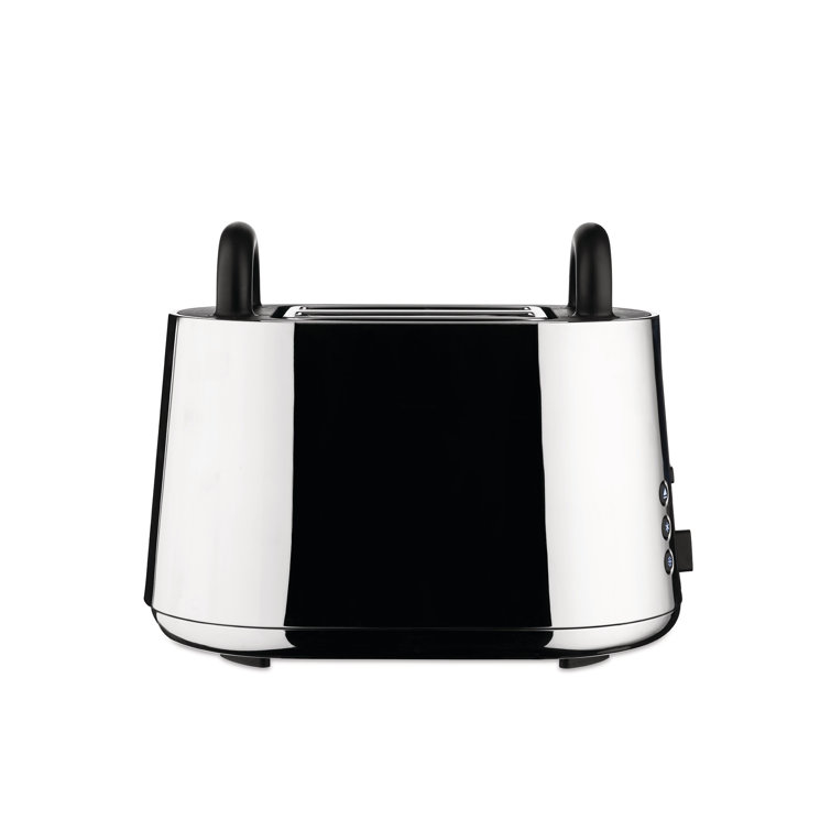 Toru Stainless Steel 2-Slice Retro Toaster with Crumb Tray