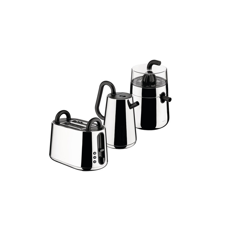 Toru Stainless Steel 2-Slice Retro Toaster with Crumb Tray