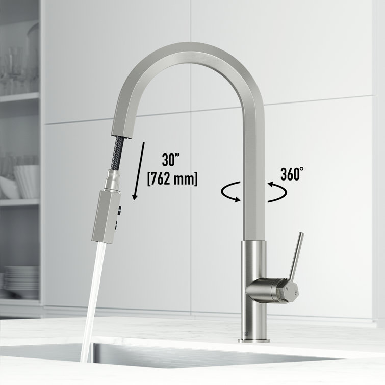 Hart 18" Stainless Steel Pull-Down Kitchen Faucet