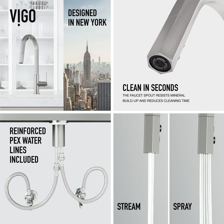Hart 18" Stainless Steel Pull-Down Kitchen Faucet