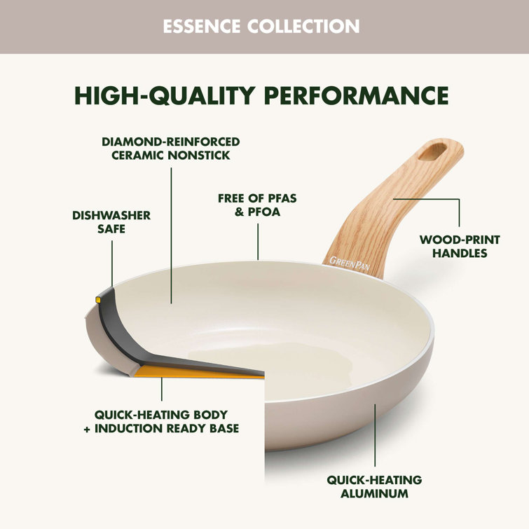 Taupe Aluminum 10-Piece Nonstick Ceramic Cookware Set