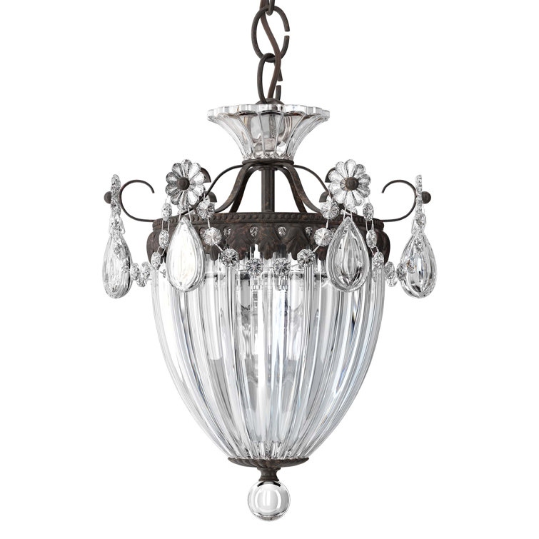 Heirloom Bronze Mini Pendant with Clear Heritage Crystal