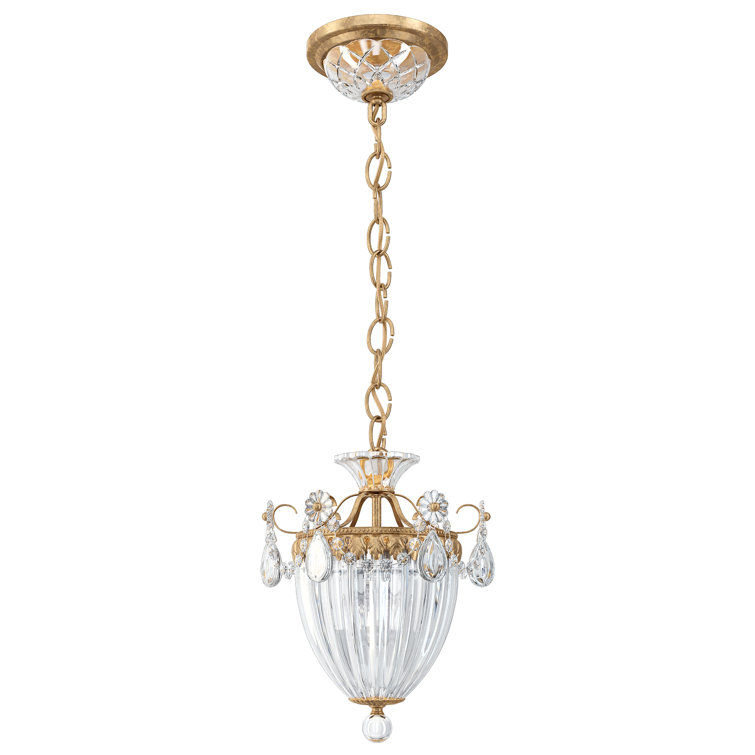 Mini Bagatelle French Gold 3-Light Crystal Pendant