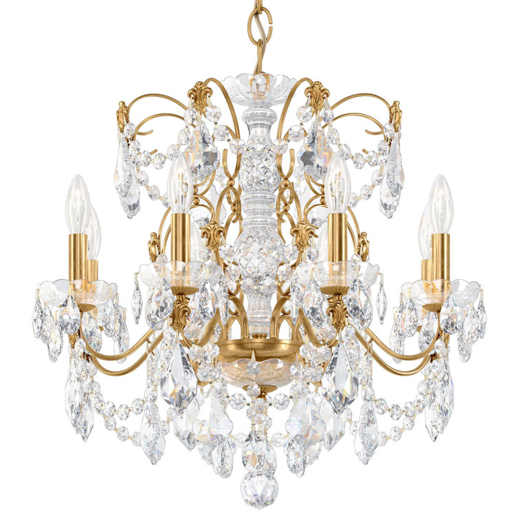 Heirloom Gold 8-Light Crystal Chandelier with Clear Heritage Crystals