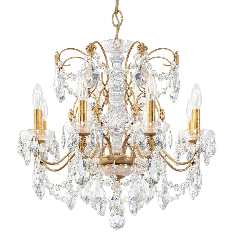 French Gold Century 8-Light Heritage Crystal Chandelier