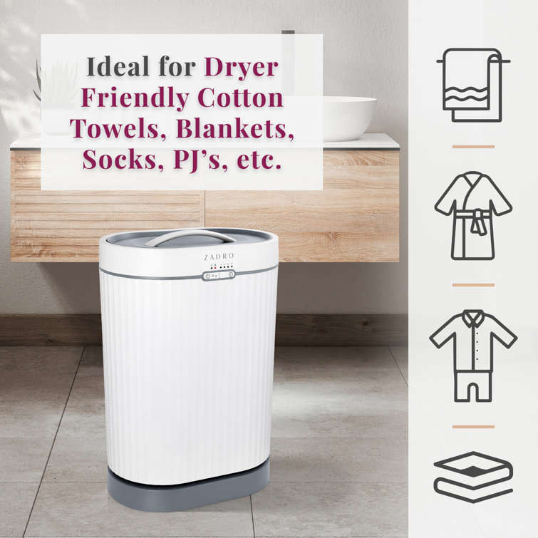 White and Gray Stainless Steel Fluted Towel Warmer with Diffuser