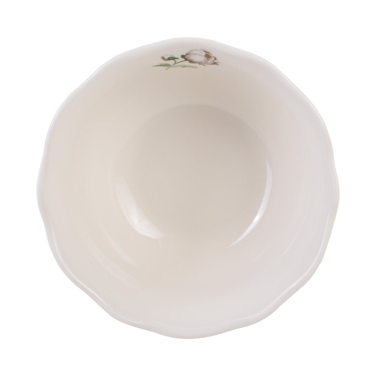 White Floral Porcelain 12-Piece Dinnerware Set