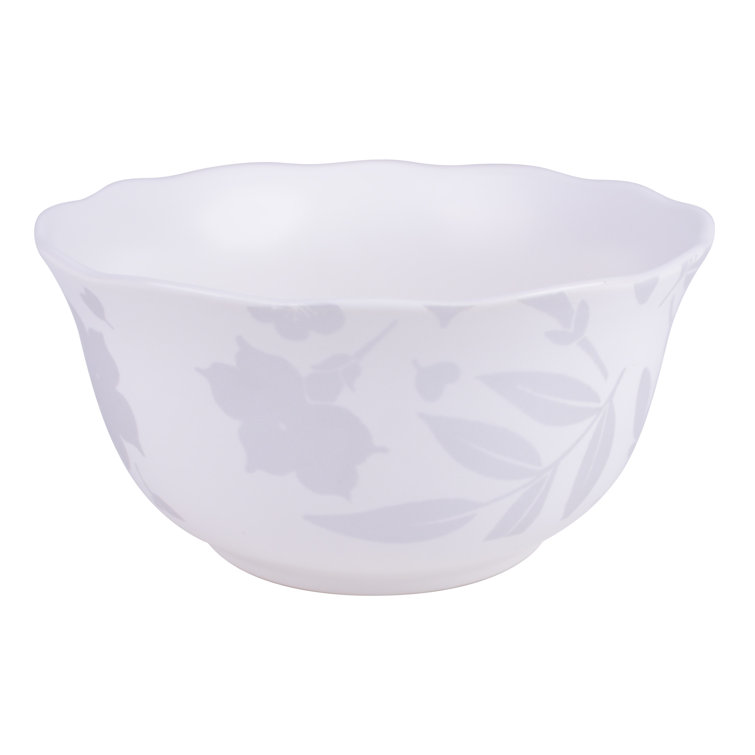 Elegant Floral White Porcelain 12-Piece Dinnerware Set
