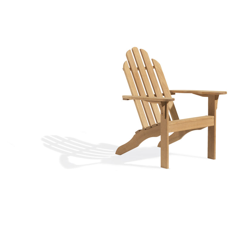 Natural Teak Wood Adirondack Chair with Arms