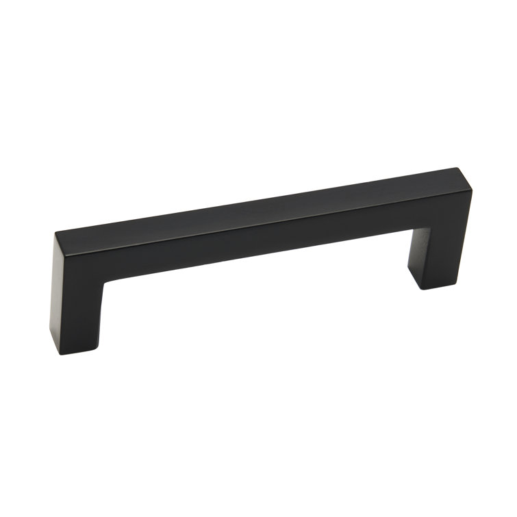 Matte Black Modern Bar Pull with Mounting Hardware