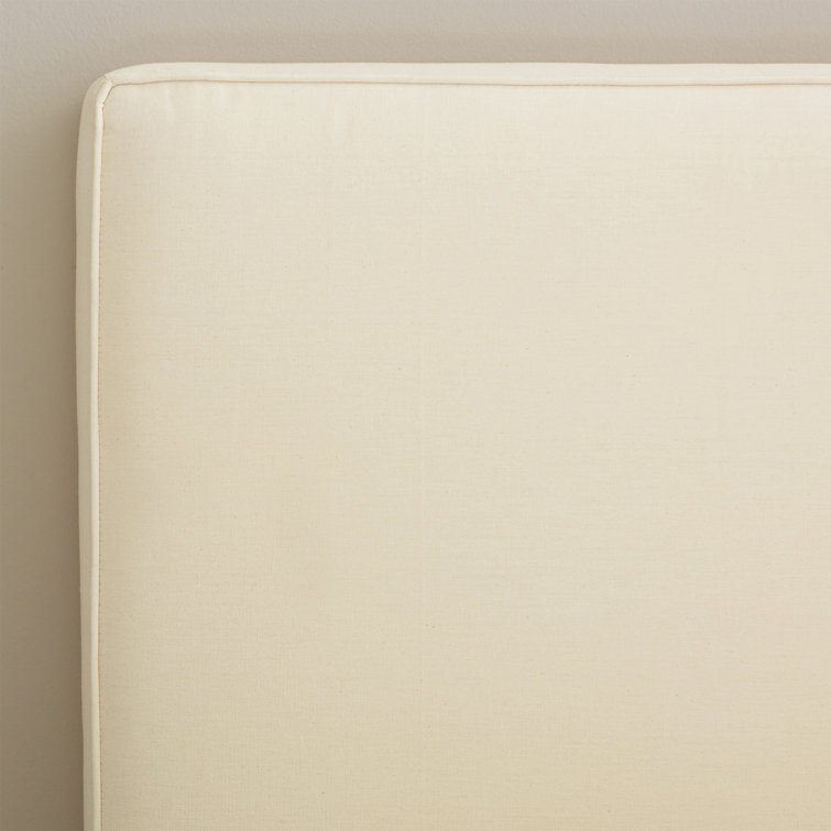 Full Classic Talc Linen Upholstered Panel Headboard