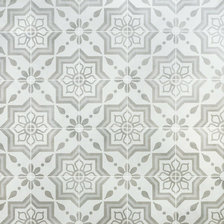 Cabello 9" x 9" Gray Matte Porcelain Tile