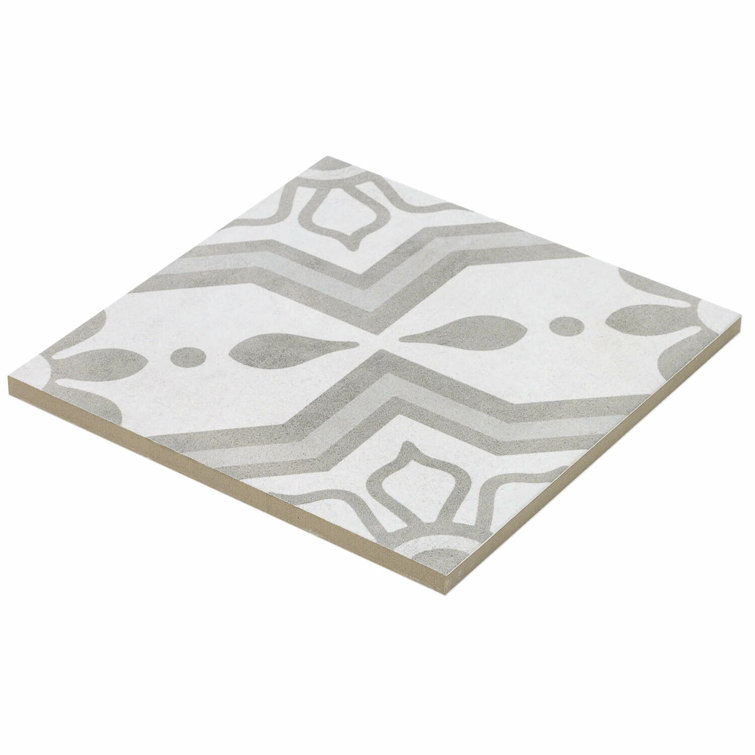 Cabello 9" x 9" Gray Matte Porcelain Tile