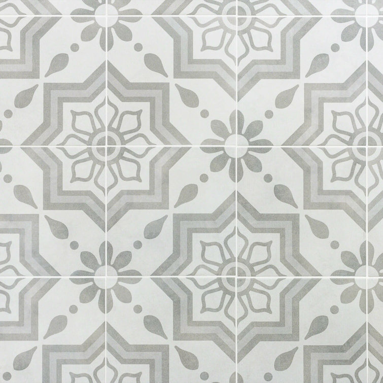 Cabello 9" x 9" Gray Matte Porcelain Tile