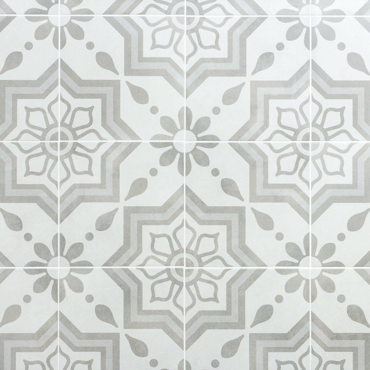 Cabello 9" x 9" Gray Matte Porcelain Tile