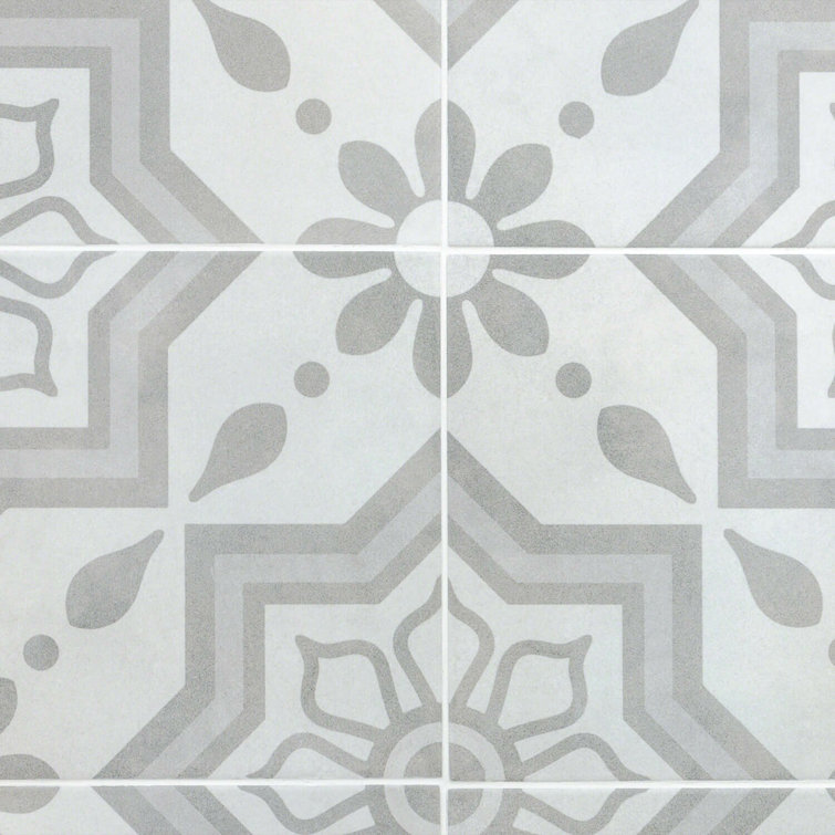 Cabello 9" x 9" Gray Matte Porcelain Tile