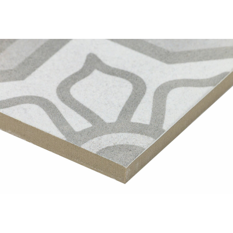 Cabello 9" x 9" Gray Matte Porcelain Tile