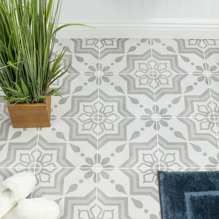 Cabello 9" x 9" Gray Matte Porcelain Tile