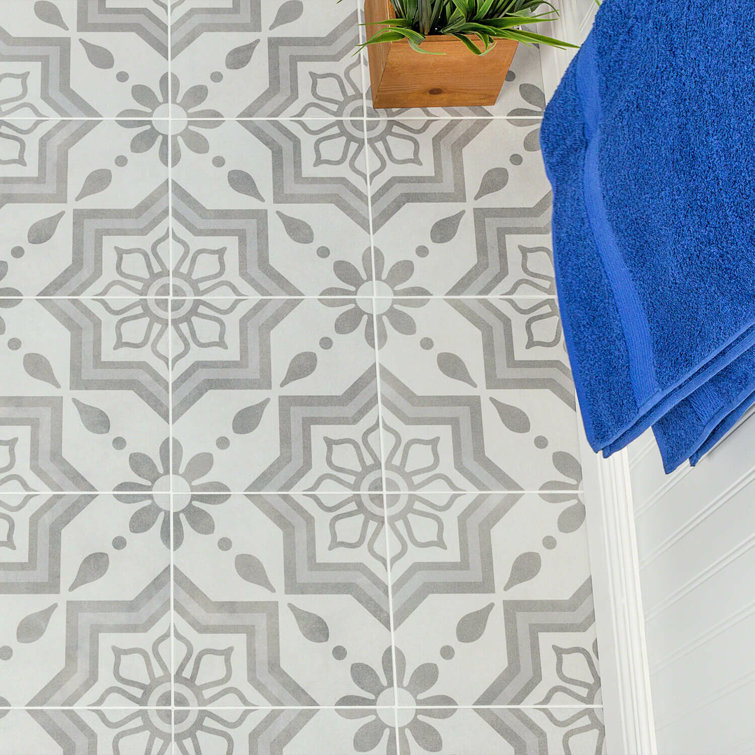 Cabello 9" x 9" Gray Matte Porcelain Tile
