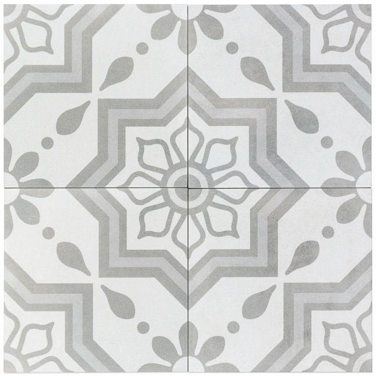 Cabello 9" x 9" Gray Matte Porcelain Tile