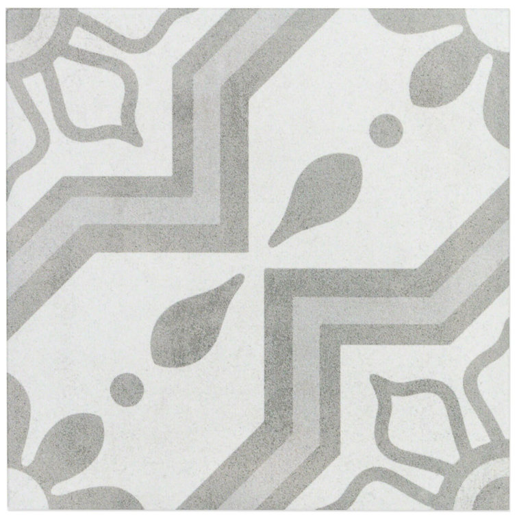 Cabello 9" x 9" Gray Matte Porcelain Tile