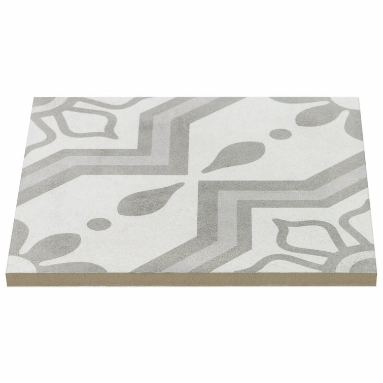 Cabello 9" x 9" Gray Matte Porcelain Tile