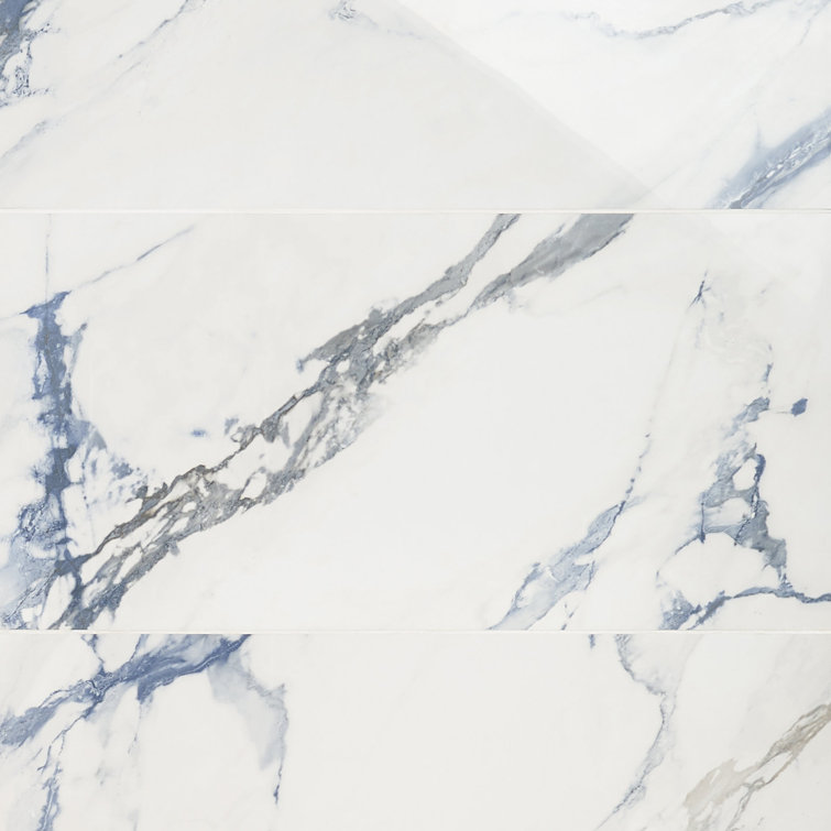 Calacatta Indigo 12" x 24" Polished Porcelain Floor and Wall Tile